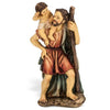St. Christopher Statue. Hand Painted Solid Resin 4" - Unique Catholic Gifts