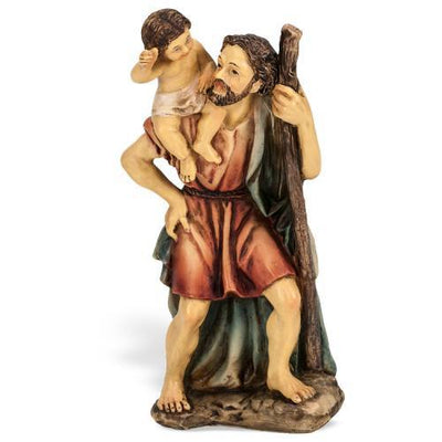 St. Christopher Statue. Hand Painted Solid Resin 4