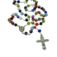 Round Imitation Murano Glass Bead Rosary - Unique Catholic Gifts