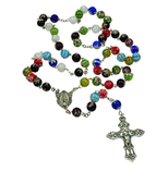 Round Imitation Murano Glass Bead Rosary - Unique Catholic Gifts