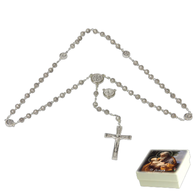 St. Joseph Metallic Rosary - 7mm - Unique Catholic Gifts