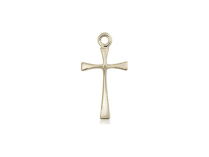 14kt Gold Filled Maltese Cross Pendant on a 18 inch Gold Filled Light Curb Chain - Unique Catholic Gifts