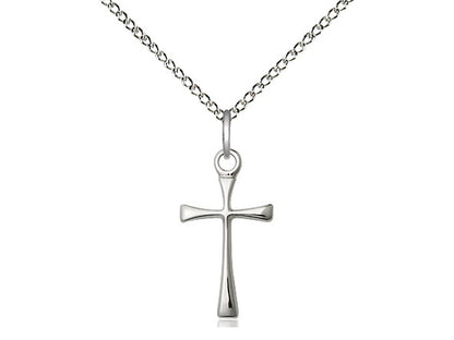 Sterling Silver Maltese Cross Pendant on a 18 inch Sterling Silver Light Curb Chain - Unique Catholic Gifts