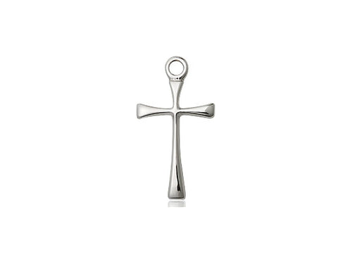 Sterling Silver Maltese Cross Pendant on a 18 inch Sterling Silver Light Curb Chain - Unique Catholic Gifts