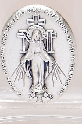 Miraculous Medal Holy Water Glass Bottle - Unique Catholic Gifts