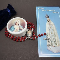 Immaculate Heart of Mary Rose Scented Rosary and Prayer - Unique Catholic Gifts