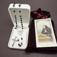 St Saint Benedict Elegant Rosary and Prayer - Unique Catholic Gifts
