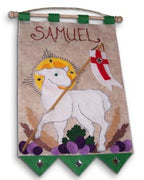 1st Communion Banner: Lamb (Green) - Unique Catholic Gifts