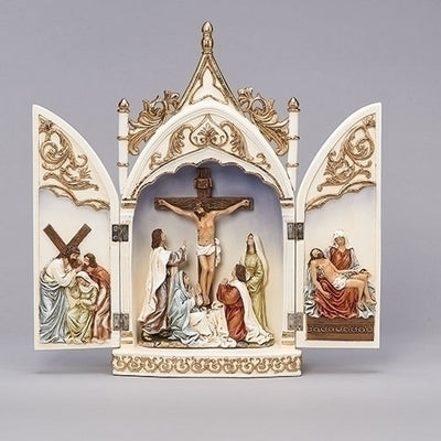 Table top Crucifix Triptych Scene 14