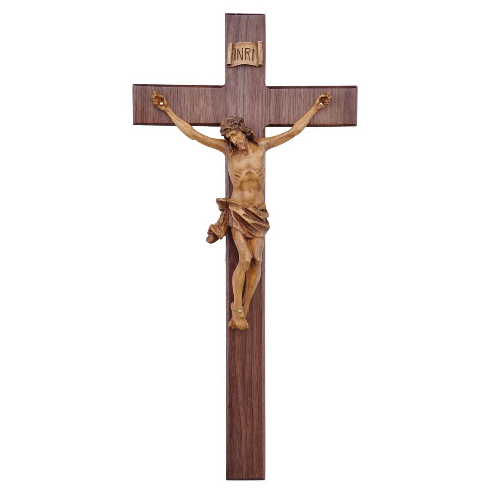 Large Walnut Crucifix (20") - Unique Catholic Gifts