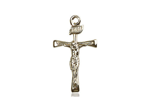 14kt Gold Filled Maltese Crucifix Pendant on a 24 inch Gold Plate Heavy Curb Chain - Unique Catholic Gifts
