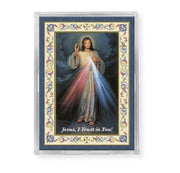Divine Mercy Acrylic Easel with Magnet 3 x2" - Unique Catholic Gifts