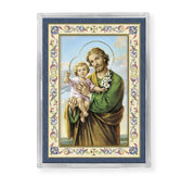 Saint Joseph Acrylic Easel with Magnet 3 x2" - Unique Catholic Gifts