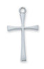 Sterling Silver Cross (1") on 18" chain - Unique Catholic Gifts