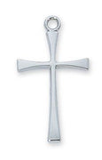 Sterling Silver Cross (1") on 18" chain - Unique Catholic Gifts