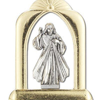 Divine Mercy Gold and Silver Standing Plaque - Unique Catholic Gifts
