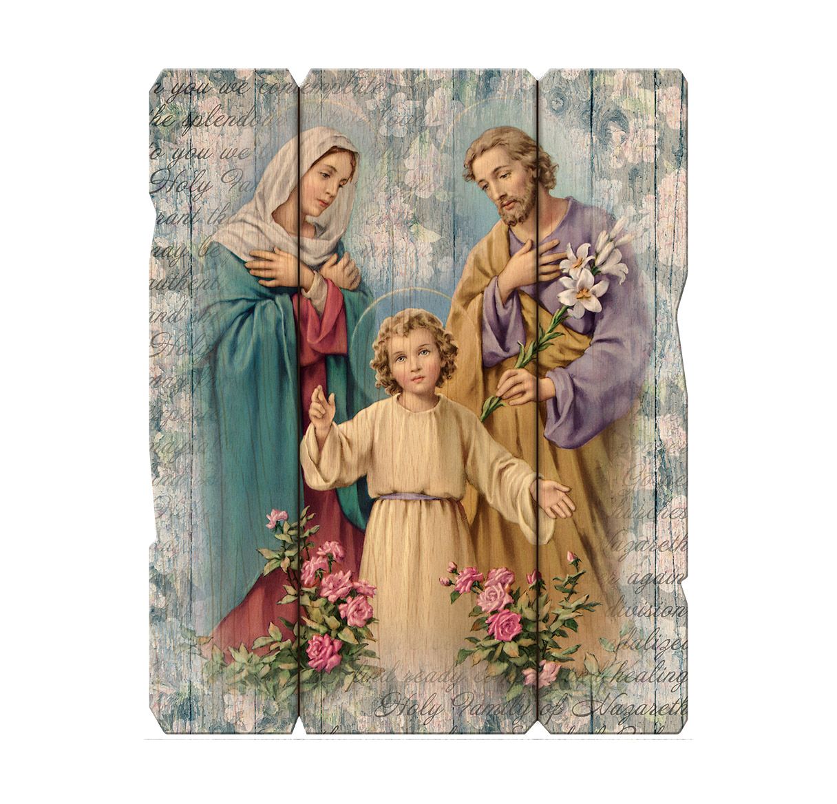 Holy Family Vintage Plaque with Hanger - Unique Catholic Gifts