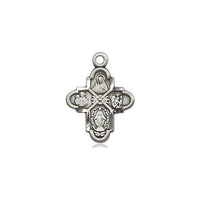 Sterling Silver 4-way Charm - Unique Catholic Gifts