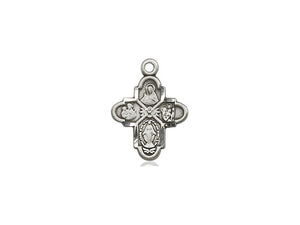 Sterling Silver 4-way Charm - Unique Catholic Gifts