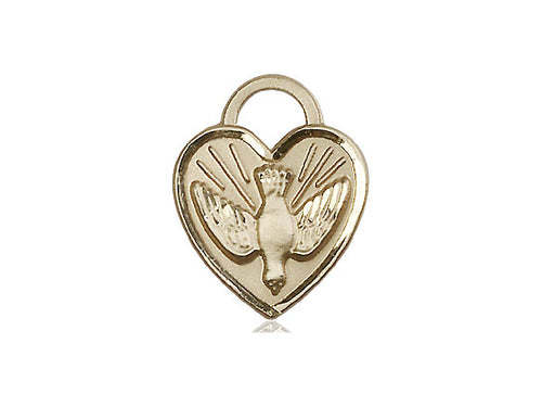 14kt Gold Confirmation Heart Medal - Unique Catholic Gifts