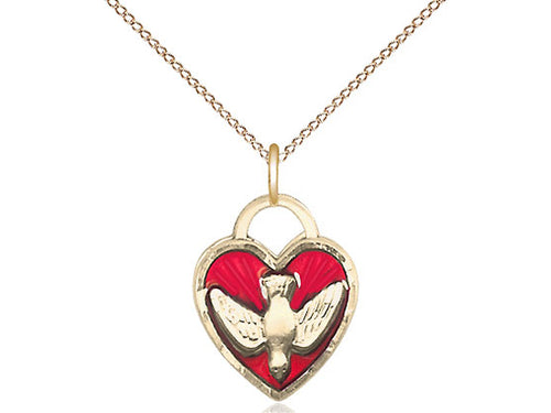 14kt Gold Filled Confirmation Pendant on a 18 inch Gold Filled Light Curb Chain - Unique Catholic Gifts