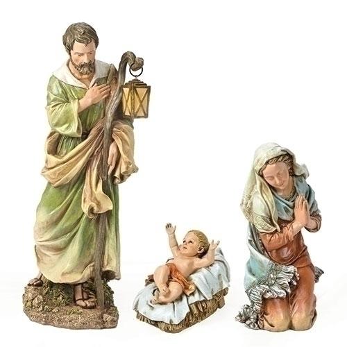 3 Piece Holy Family Nativity (27" Scale) - Unique Catholic Gifts