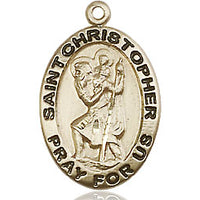 Gold Filled St Christopher Medal( 3/4") - Unique Catholic Gifts