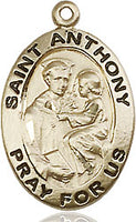 Gold Filled St Anthony of Padua Pendant (3/4") - Unique Catholic Gifts