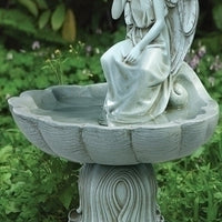 Angel Birdbath Garden Statue 19.25"H - Unique Catholic Gifts