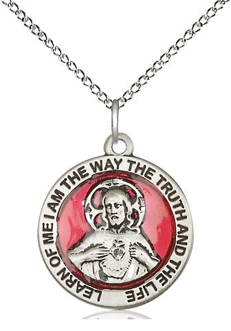 Sterling Silver Scapular Pendant on a 18 inch Sterling Silver Light Curb Chain - Unique Catholic Gifts