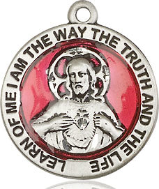 Sterling Silver Scapular Pendant on a 18 inch Sterling Silver Light Curb Chain - Unique Catholic Gifts