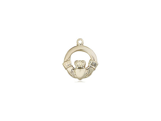 14kt Gold Filled Claddagh Pendant - Unique Catholic Gifts
