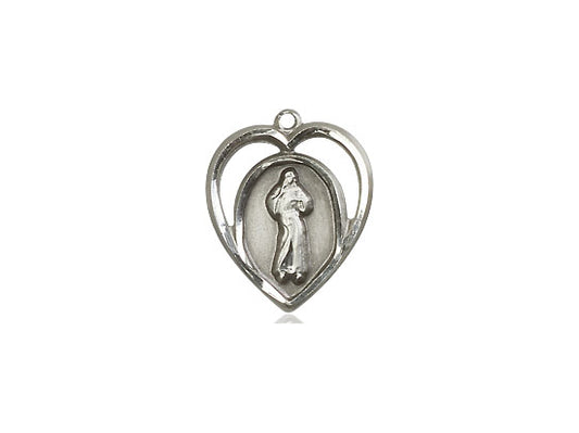 Sterling Silver Divine Mercy Pendant on a 18 inch Sterling Silver Light Curb Chain - Unique Catholic Gifts