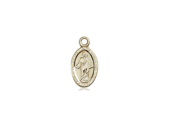 14kt Gold Filled Scapular Pendant on a 18 inch Gold Filled Light Curb Chain - Unique Catholic Gifts