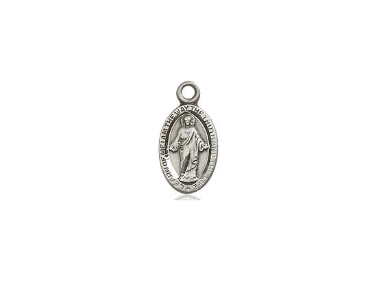 Sterling Silver Scapular Pendant on a 18 inch Sterling Silver Light Curb Chain - Unique Catholic Gifts