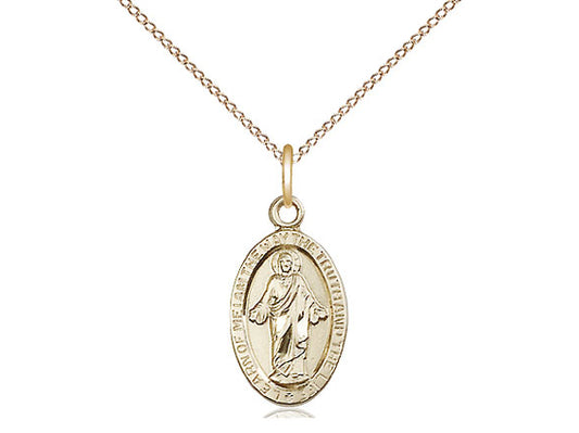 14kt Gold Filled Scapular Pendant on a 18 inch Gold Filled Light Curb Chain - Unique Catholic Gifts