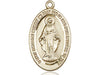14kt Gold Filled Miraculous Pendant on a 24 inch Gold Plate Heavy Curb Chain. - Unique Catholic Gifts