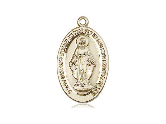 14kt Gold Miraculous Medal. - Unique Catholic Gifts