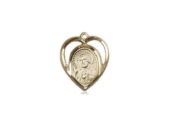 14kt Gold Filled Scapular Pendant on a 18 inch Gold Filled Light Curb Chain - Unique Catholic Gifts