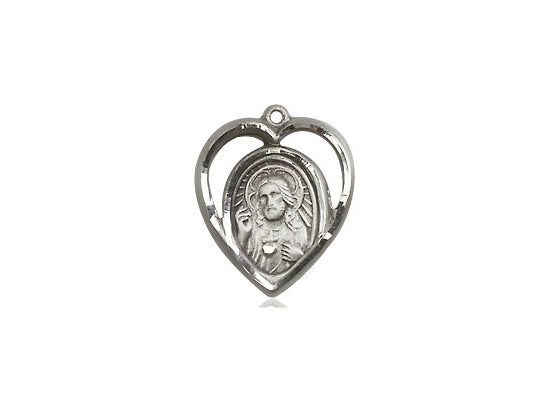 Sterling Silver Scapular Pendant on a 18 inch Sterling Silver Light Curb Chain - Unique Catholic Gifts