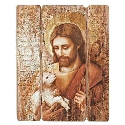 The Good Shepard Rustic Picture Panel (26 x 20