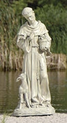 St Francis W/fawn Garden Statue 18"H - Unique Catholic Gifts