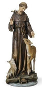 St Francis W/deer Figure; Renaissance Collection 13.75"H - Unique Catholic Gifts