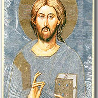 Christ the All Knowing Italian Gold Foil Mosaic Plaque (4 x 6") - Unique Catholic Gifts
