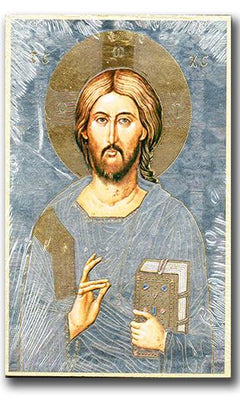 Christ the All Knowing Italian Gold Foil Mosaic Plaque (4 x 6