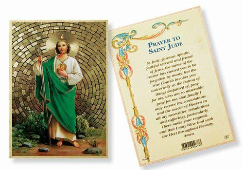 Saint Jude Gold Foil Mosaic Plaque (4"x 6" ) - Unique Catholic Gifts