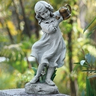 Girl W/watering Can Garden Statue 22