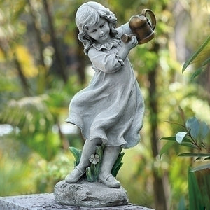 Girl W/watering Can Garden Statue 22"H - Unique Catholic Gifts