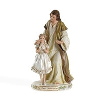 Jesus W/praying Girl Figure; Communion 9.5"H - Unique Catholic Gifts