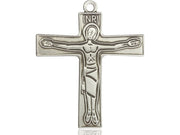 Sterling Silver Cursillio Cross Pendant on a 24 inch Light Rhodium Heavy Curb Chain - Unique Catholic Gifts